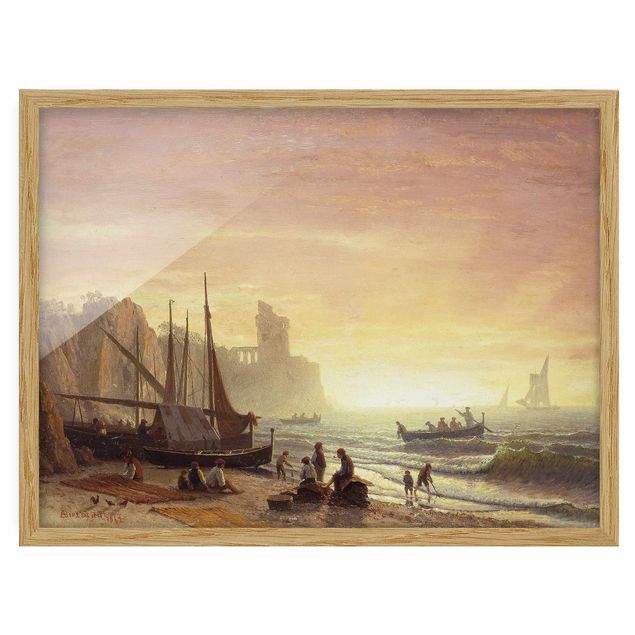 Poster con cornice - Albert Bierstadt - Fishing Fleet - Orizzontale 3:4