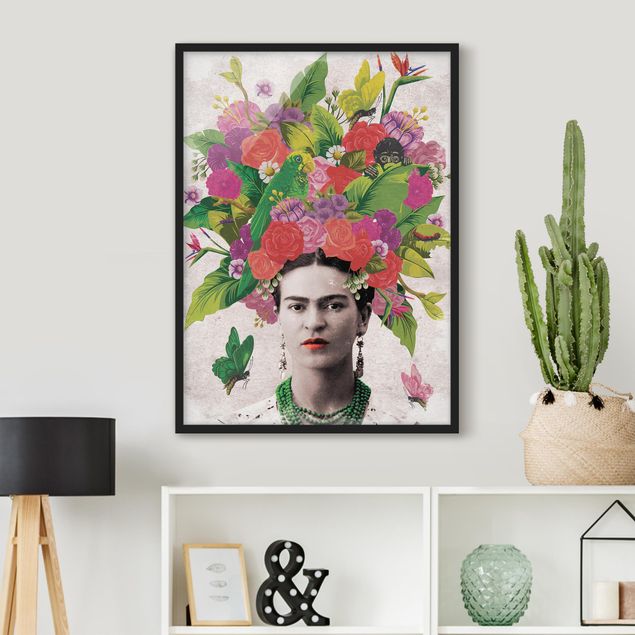 quadri con animali Frida Kahlo - Ritratto di fiori