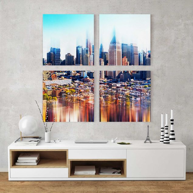Riproduzione quadri su tela Skyline di Manhattan tratto urbano