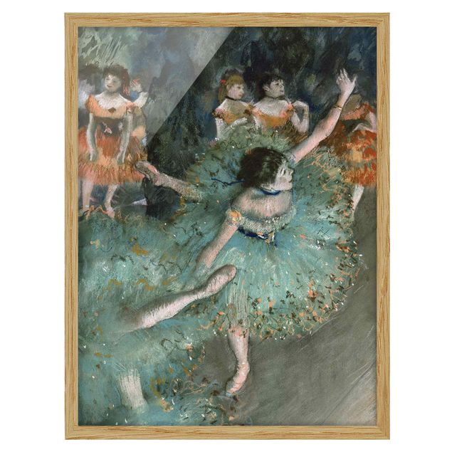Poster con cornice - Edgar Degas - Dancers In Green - Verticale 4:3