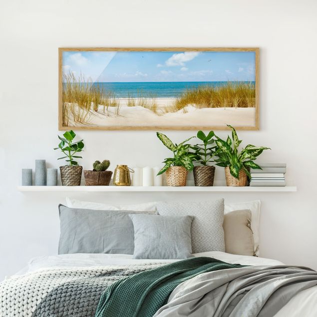 Poster con cornice - Spiaggia Sul Mare Del Nord - Panorama formato orizzontale