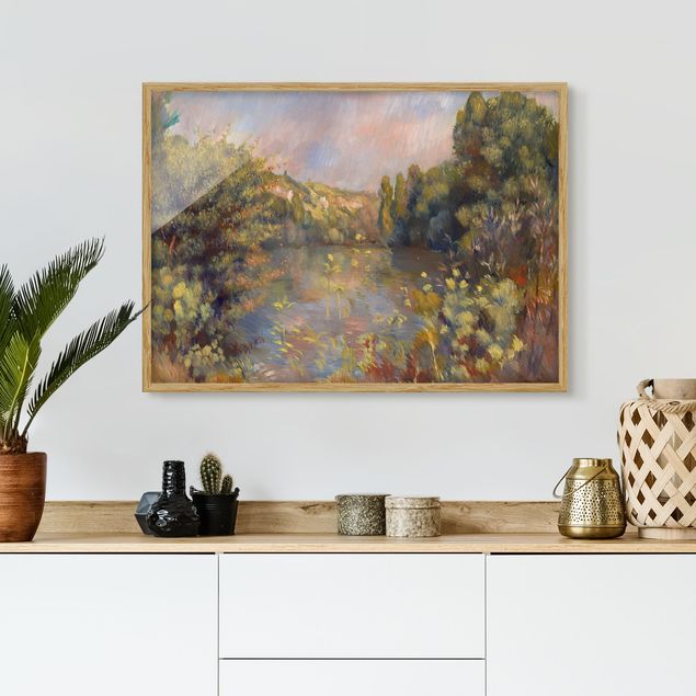 Poster con cornice - Auguste Renoir - Landscape With Lake - Orizzontale 3:4
