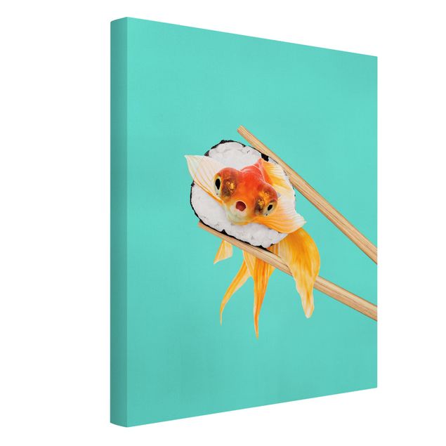 Stampe su tela animali Sushi con pesce rosso