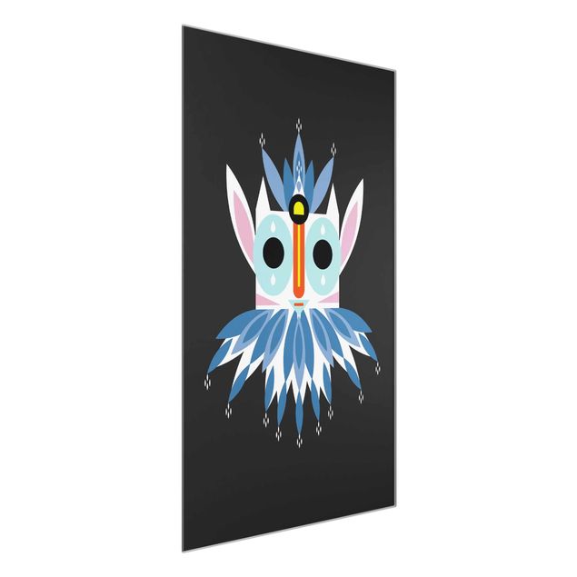 Quadro in vetro - Collage Mask Ethnic - Gnome - Verticale 3:2