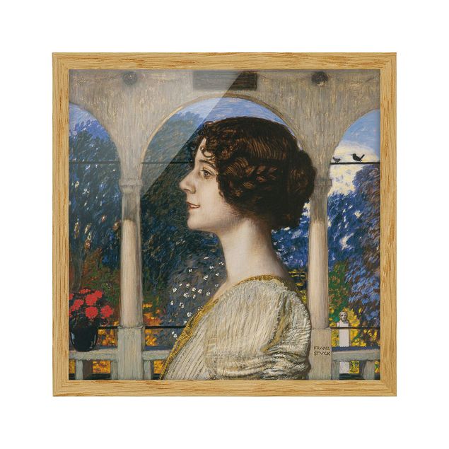 Poster con cornice - Franz Von Stuck - Female Portrait - Quadrato 1:1