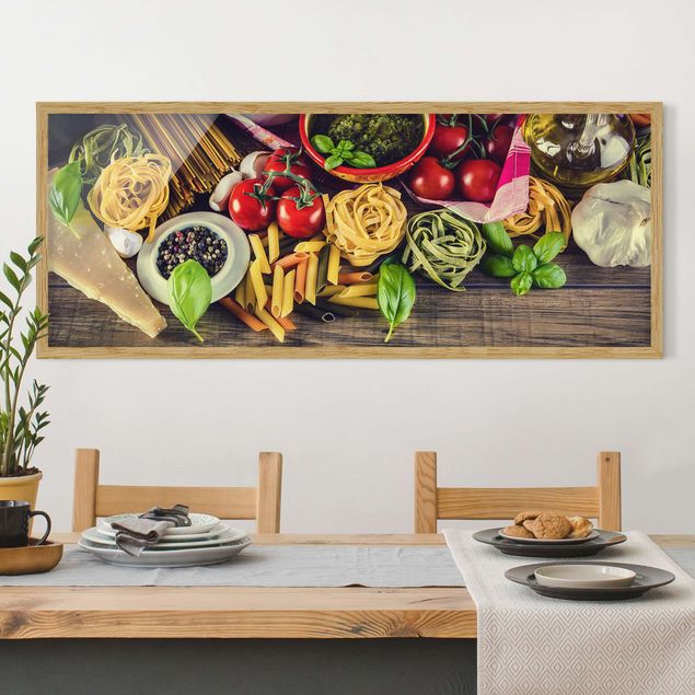 Poster con cornice - Pasta - Panorama formato orizzontale
