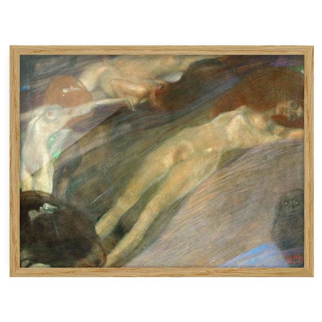 Poster con cornice - Gustav Klimt - Moving Water - Orizzontale 3:4