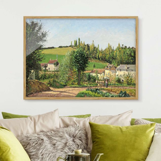 Poster con cornice - Camille Pissarro - Small Village - Orizzontale 3:4