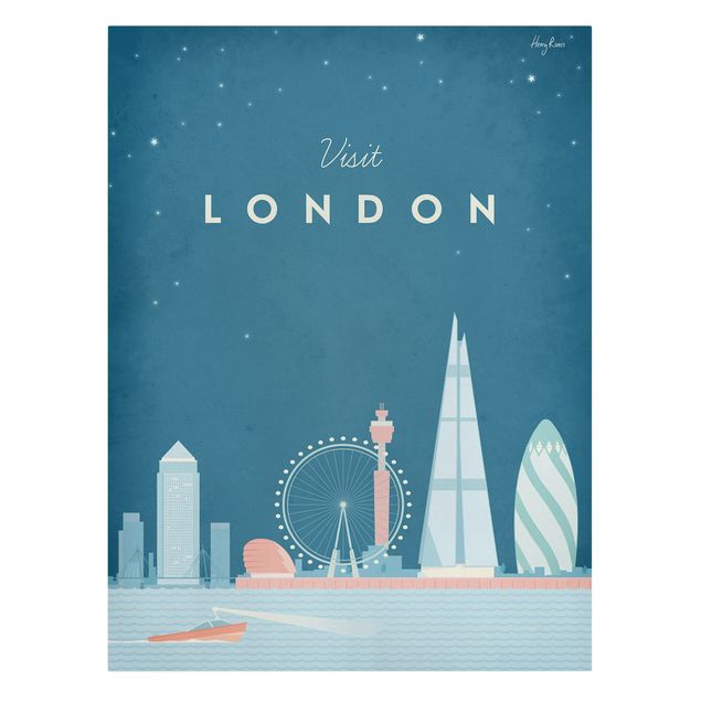 Stampa su tela Poster di viaggio - Londra