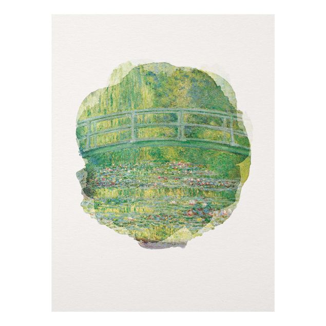 Quadro in vetro - Acquerelli - Claude Monet - Ponte giapponese - Verticale 4:3
