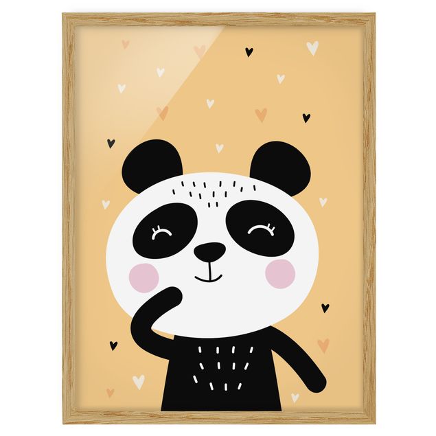 Poster con cornice - The Happy Panda - Verticale 4:3
