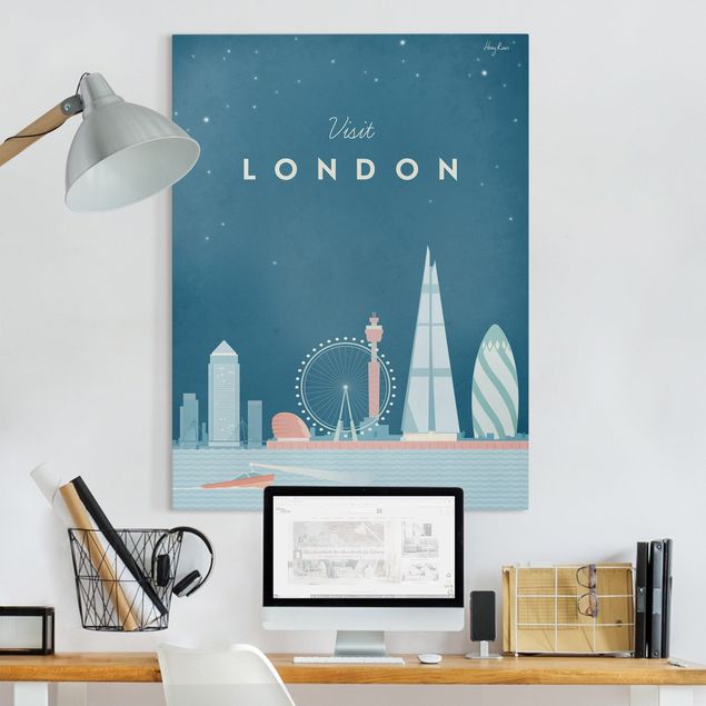 Quadro su tela Londra Poster di viaggio - Londra