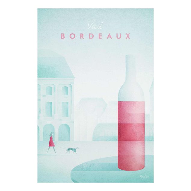 Quadro in vetro - Poster viaggio - Bordeaux - Verticale 3:2