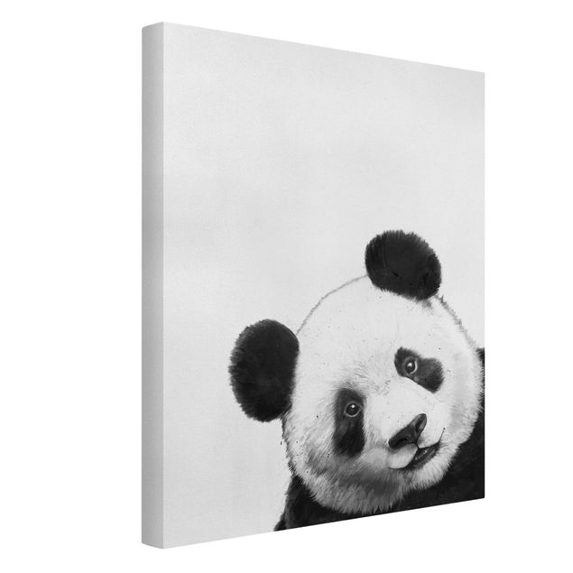 Riproduzioni su tela quadri famosi Illustrazione - Panda Disegno in bianco e nero