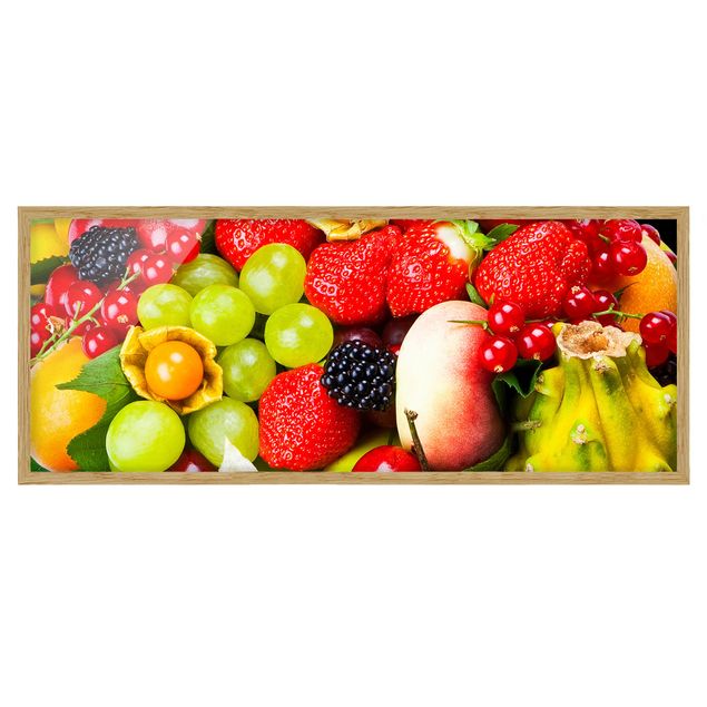 Poster con cornice - Fruit Basket - Panorama formato orizzontale