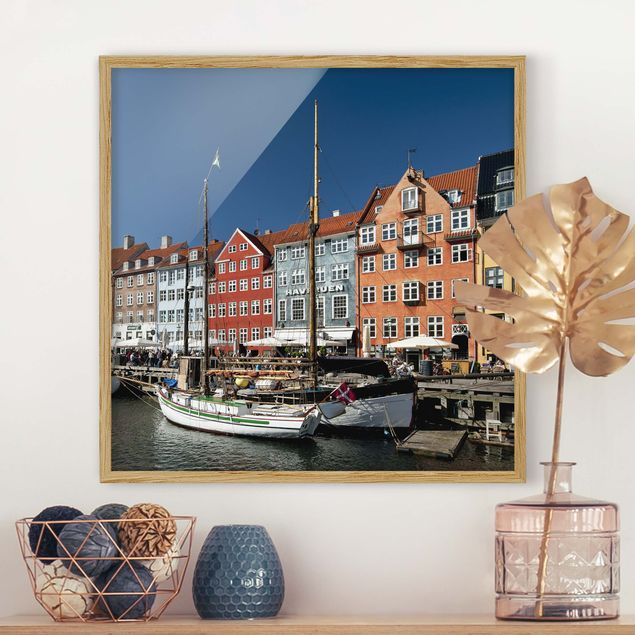 Poster con cornice - No.530 Port In Copenhagen - Quadrato 1:1