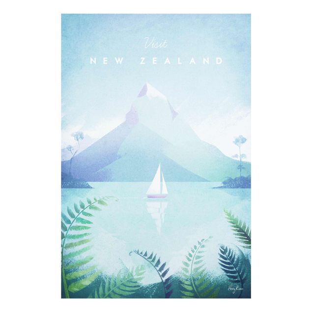 Quadro in vetro - Poster Viaggi - Nuova Zelanda - Verticale 3:2