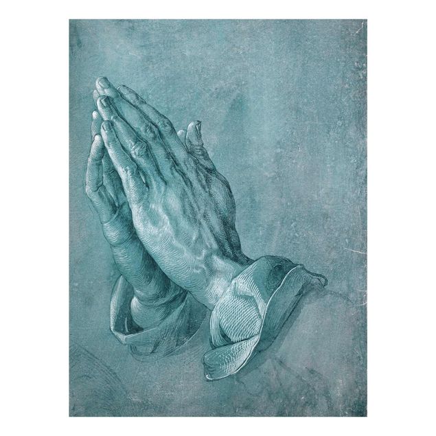 Quadro in vetro - Albrecht Dürer - Studio di mani in preghiera - Verticale 4:3