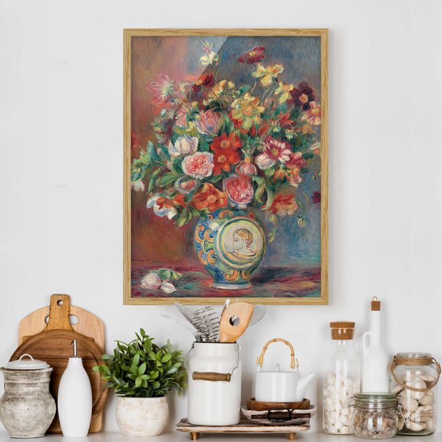 Poster con cornice - Auguste Renoir - Flower Vase - Verticale 4:3