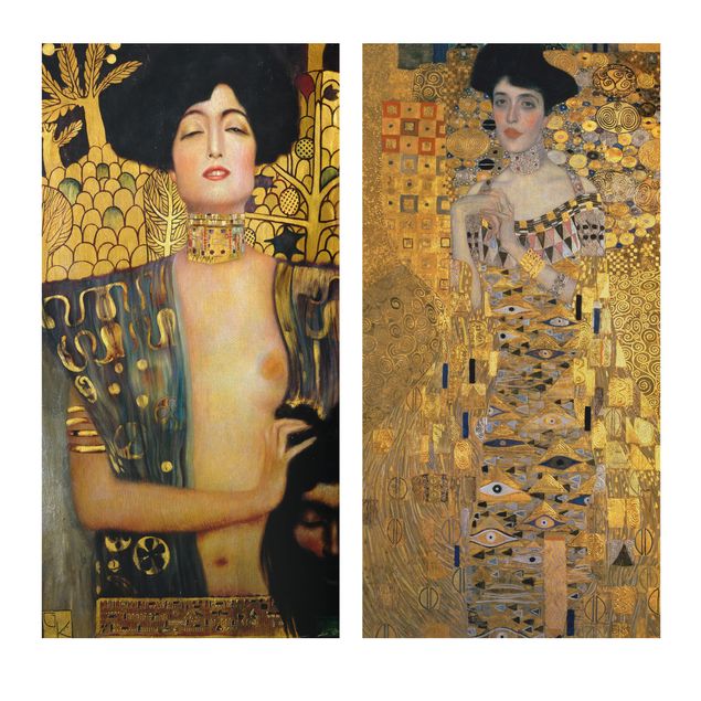 Stampa su tela 2 parti - Gustav Klimt - Judith and Adele - Verticale 2:1