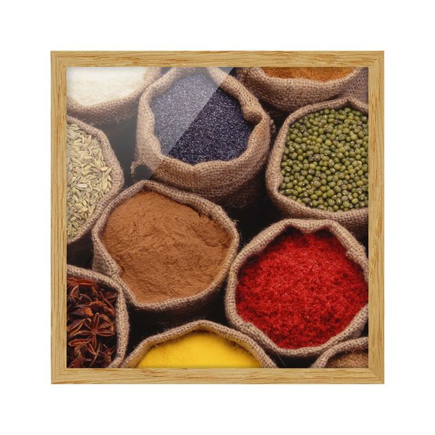 Poster con cornice - Colorful Spices - Quadrato 1:1
