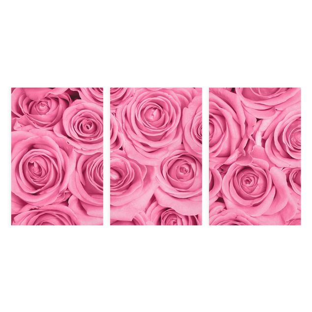 Stampa su tela - Pink Roses - Verticale 2:1