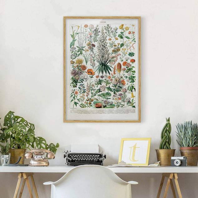 Poster con cornice - Vintage Consiglio Flowers I - Verticale 4:3