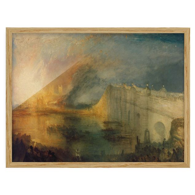 Poster con cornice - William Turner - Parliament On Fire - Orizzontale 3:4