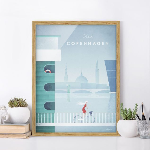 Poster con cornice - Poster di viaggio - Copenaghen - Verticale 4:3