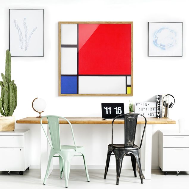 Astrattismo Piet Mondrian - Composizione con rosso, blu e giallo
