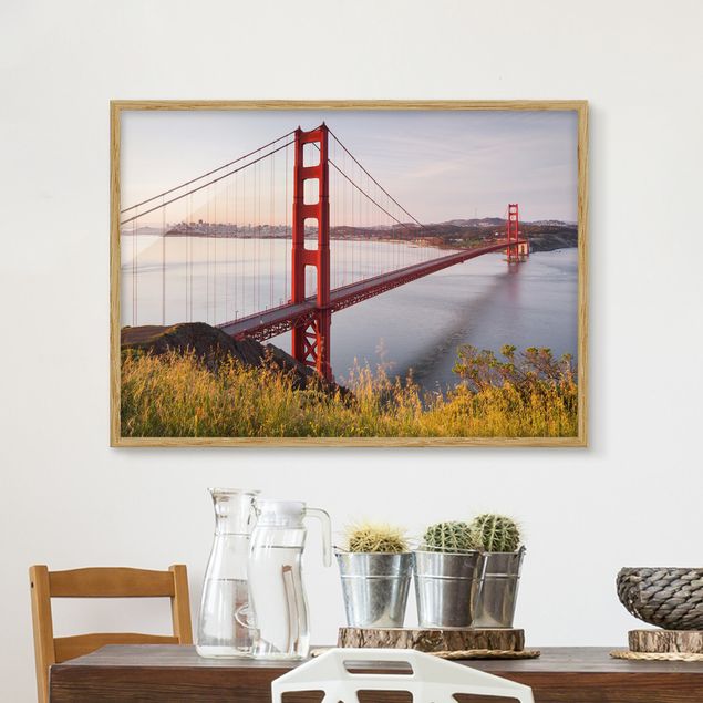 Poster con cornice - Golden Gate Bridge In San Francisco - Orizzontale 3:4