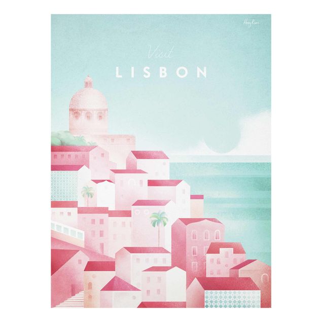 Quadro in vetro - Poster viaggio - Lisbona - Verticale 4:3