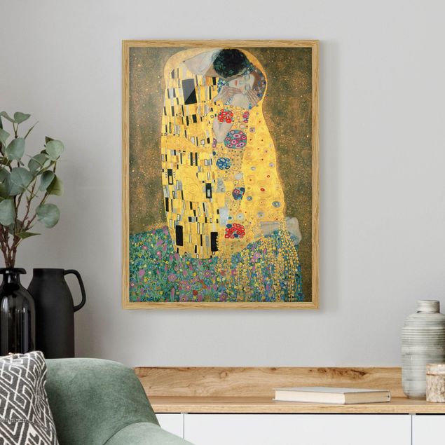 Poster con cornice - Gustav Klimt - The Kiss - Verticale 4:3