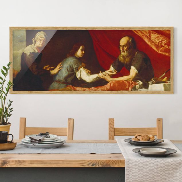 Poster con cornice - Jusepe De Ribera - Isacco E Di Giacobbe - Panorama formato orizzontale