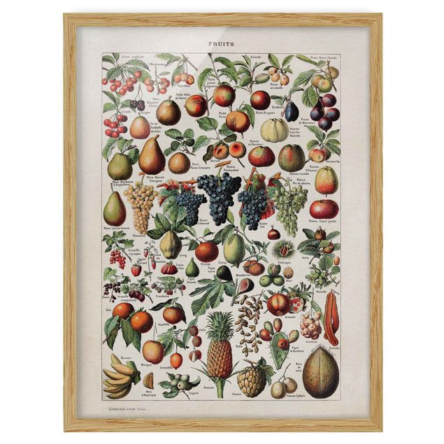 Poster con cornice - Frutta Consiglio d'epoca - Verticale 4:3