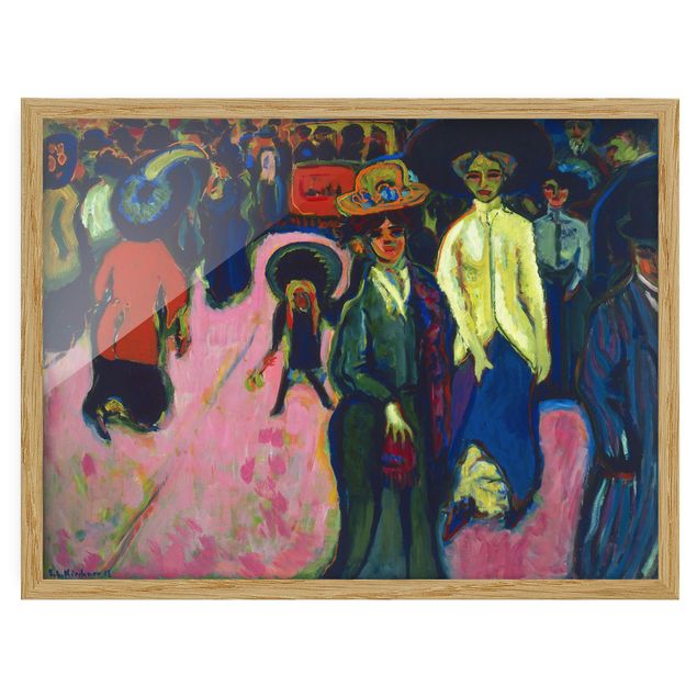 Poster con cornice - Ernst Ludwig Kirchner - Street In Dresden - Orizzontale 3:4