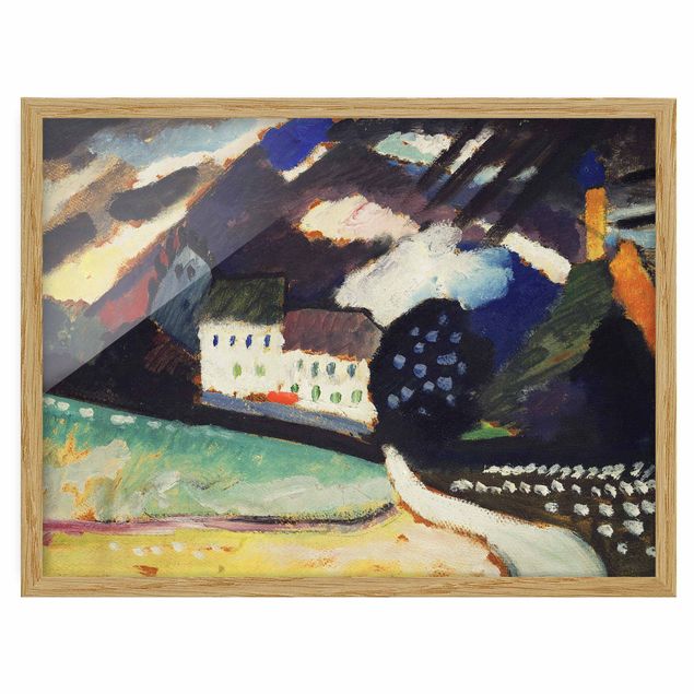 Poster con cornice - Wassily Kandinsky - Castle And Church - Orizzontale 3:4
