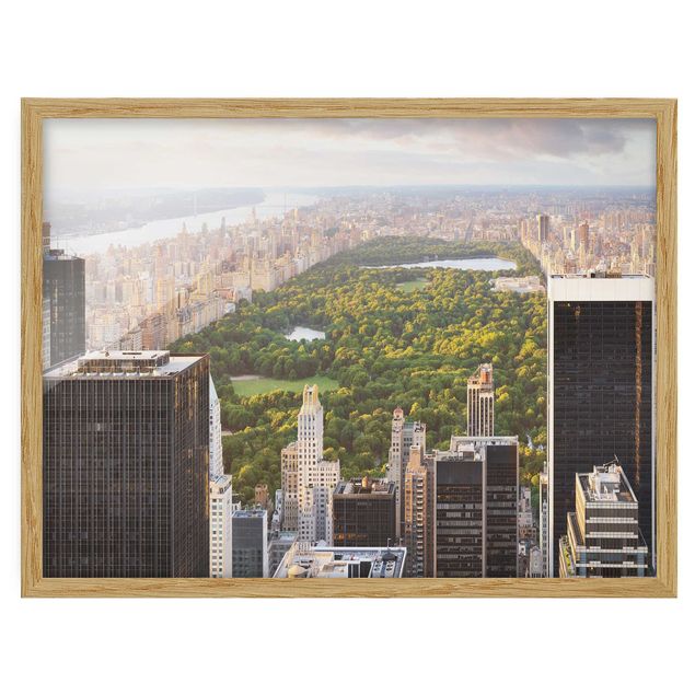 Poster con cornice - View Over Central Park - Orizzontale 3:4