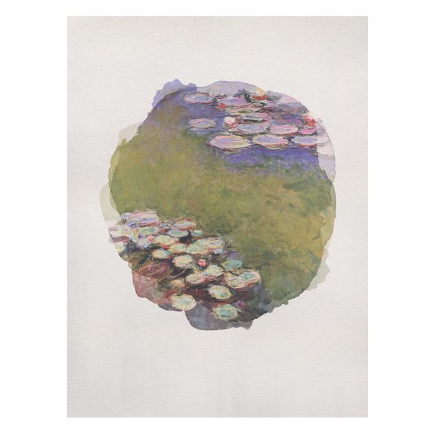 Stampa su tela Acquerelli - Claude Monet - Ninfee