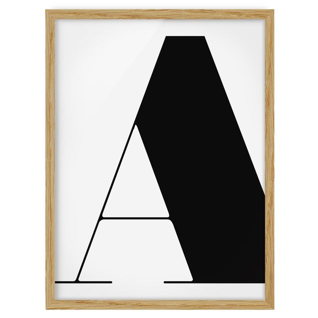 Poster con cornice - Antiqua Letter A - Verticale 4:3