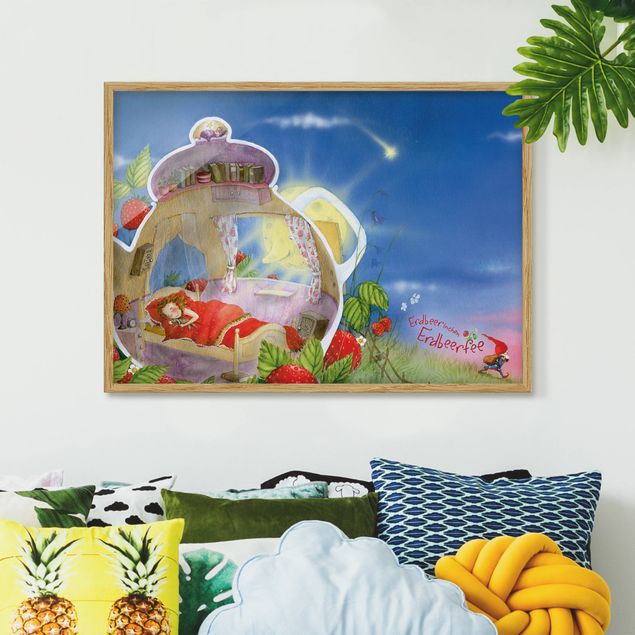 Poster con cornice - The Strawberry Fairy - Sleep Well! - Orizzontale 3:4