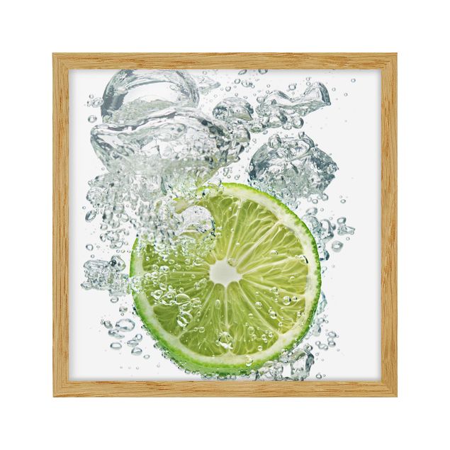 Poster con cornice - Lime Bubbles - Quadrato 1:1