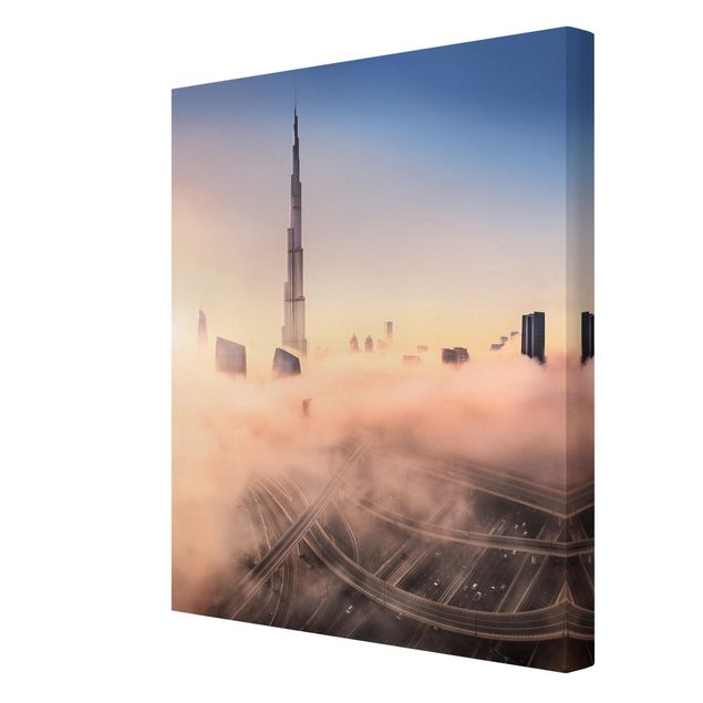 Stampa su tela - Heavenly skyline di Dubai - Verticale 3:4