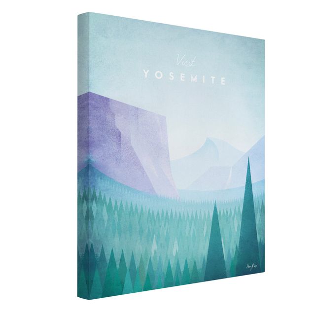 Tele con paesaggi Poster di viaggio - Parco Yosemite