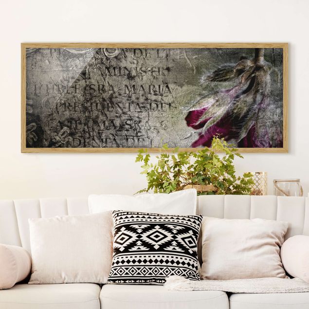 Poster con cornice - Mystic Flower - Panorama formato orizzontale