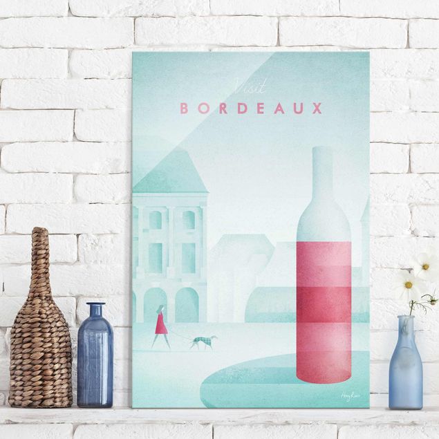 Lavagna magnetica in vetro Poster di viaggio - Bordeaux