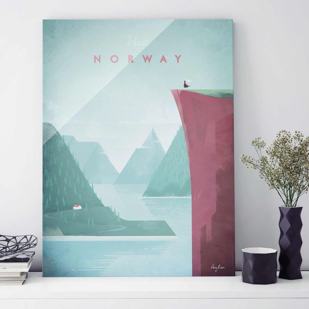 Lavagna magnetica vetro Poster di viaggio - Norvegia