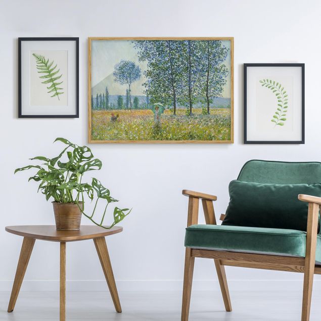 Poster con cornice - Claude Monet - campo in primavera - Orizzontale 3:4