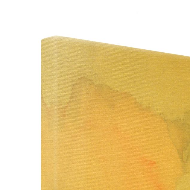 Quadro su tela oro - Punta dorata in acquerello I