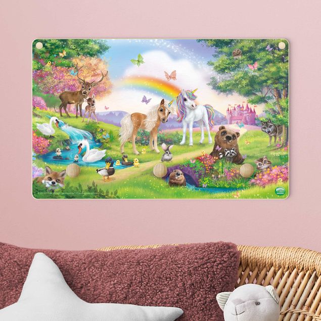 Appendiabiti per bambini - Animal Club International - Foresta magica con unicorno